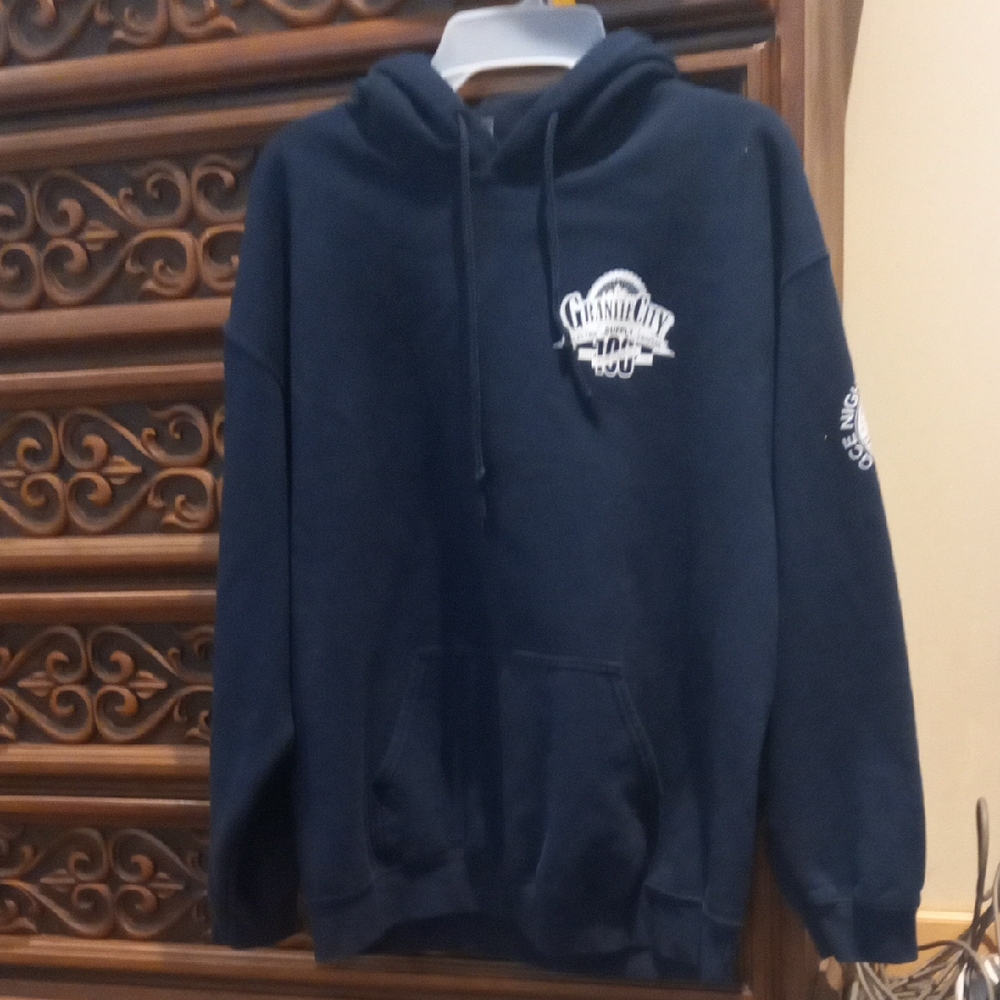 Gildan Granite City Electric Supply Company Hoodie size Large Navy Blue
